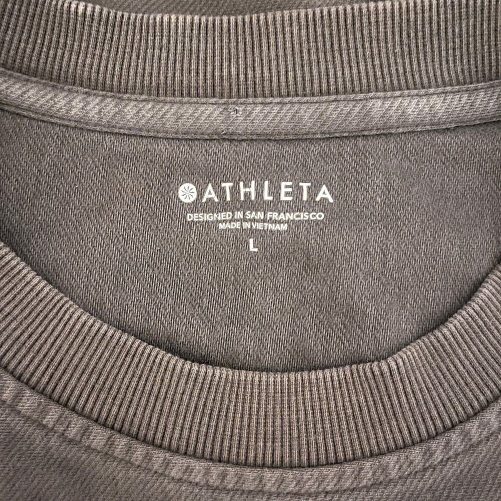 Athleta Farallon Garment Dye Sweatshirt Black Size Large - Picture 8 of 10